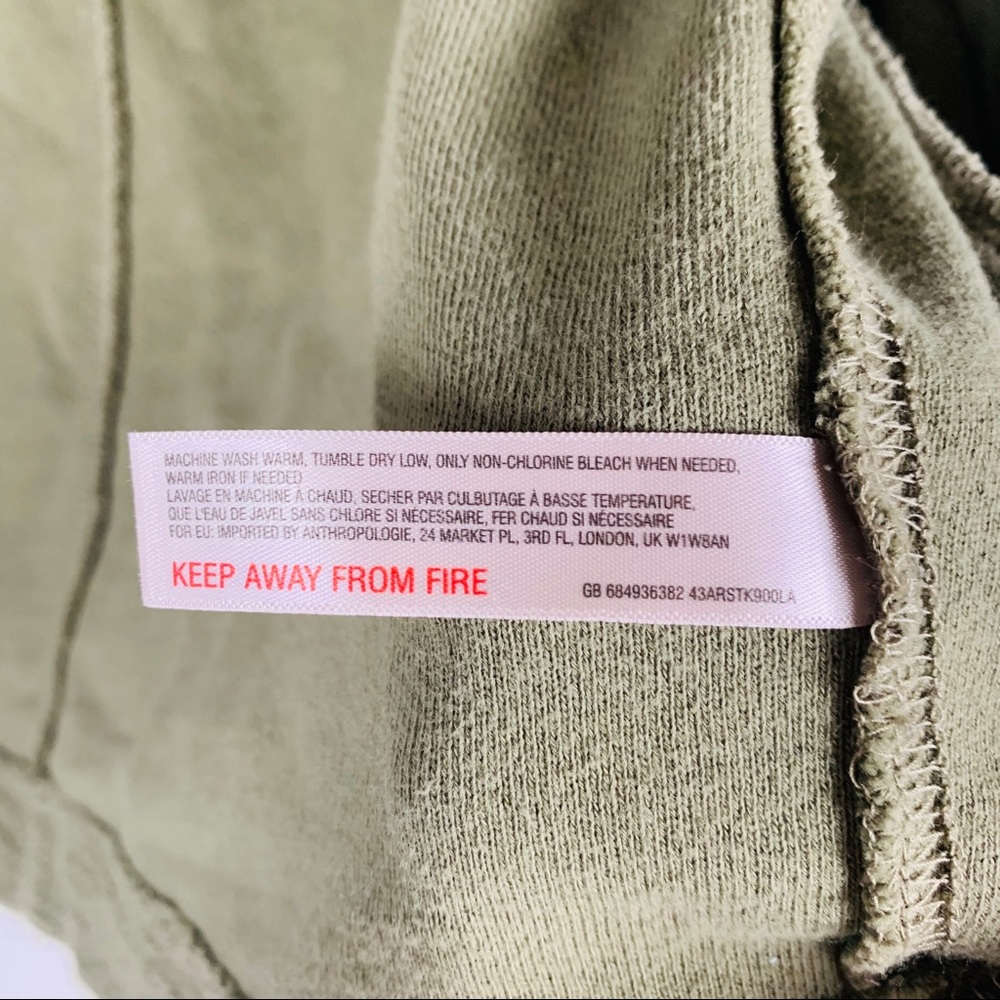Anthropologie Saturday Sunday knit hooded Moto jacket full zip casual green XS - Picture 6 of 8